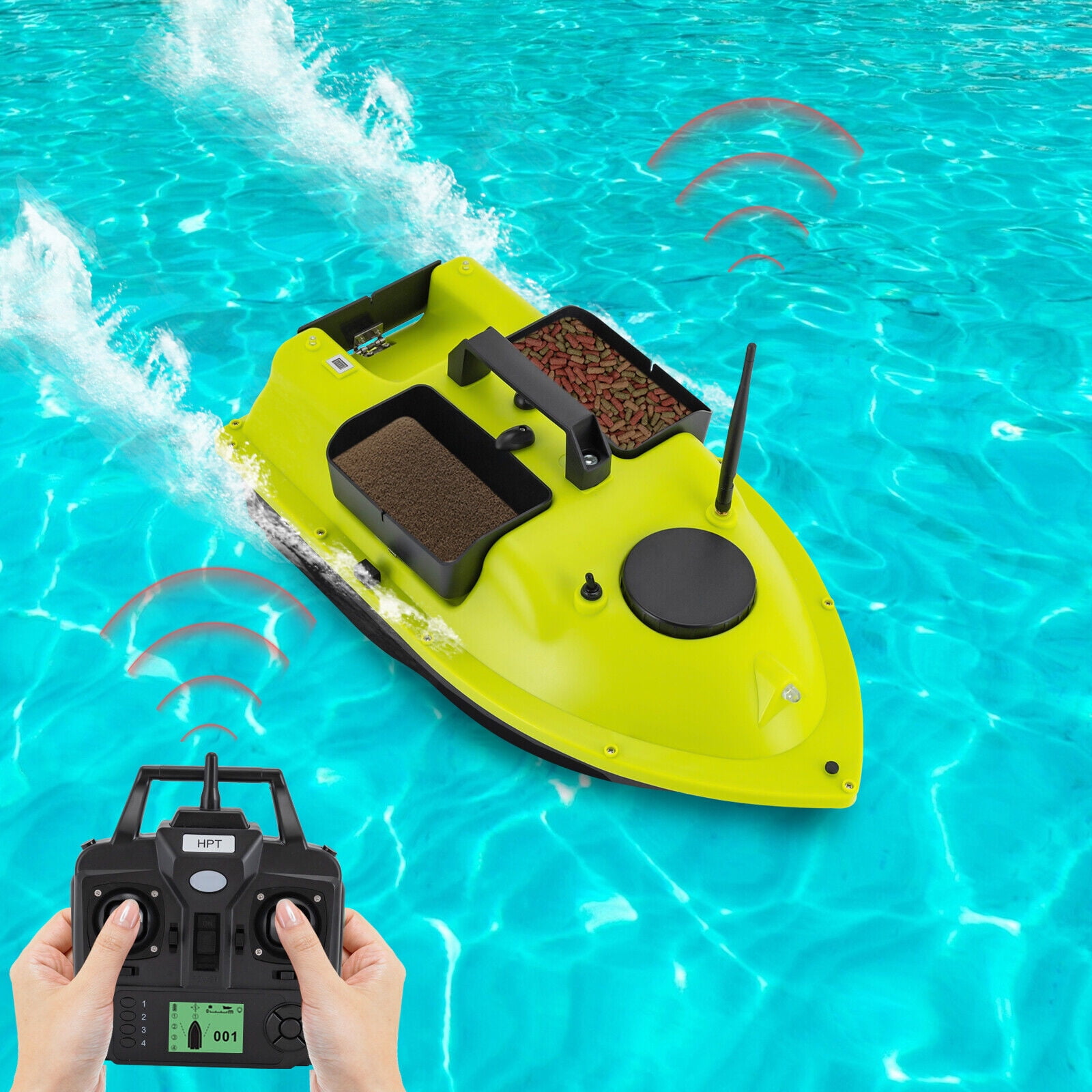 Remote Control Fishing Bait Boat Waterproof Sporting Goods with Night Lights