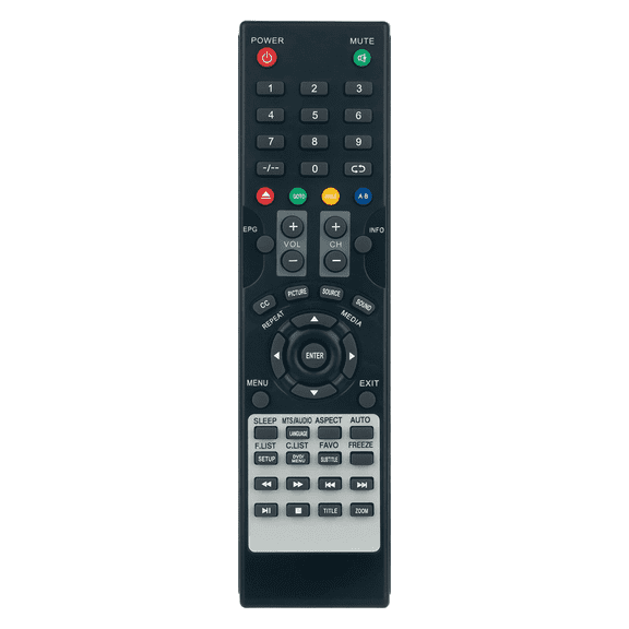 Remote Control Fit for SuperSonic TV DVD SC-1312 SC-1512 SC-2212 SC-2412 SC1912