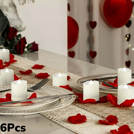 Remote Control Flameless Candles with Timer, 6/9/12 Pack Ultra-Realistic Flickering LED Tea Lights for Home Decor, Wedding, Centerpiece (White/Warm White)