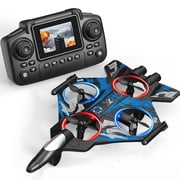 Remote Control Foam Airplane Toy,2.4 GHz RC Plane with with Camera and Screen,360 Flips Rc Stunt Fighter Jet Toy,Foam Aircraft Toys,RC Airplane Fighter Jet Gifts for Christmas,Birthday