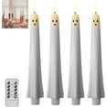 thumbnail image 1 of Remote Control Ghost Candle Light, Flameless Ghost Taper Candles with 3D Flickering Wick, LED Battery Operated Halloween Candlesticks for Indoor Spooky Decor(2pcs), 1 of 7