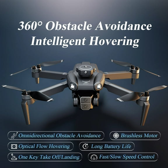 Remote Control HD Dual Cameras Drone, Brushless Power, Real-time Image Transmission, 360 Obstacle Avoidance, lntelligent Following, Headless Mode, Speed Control Mode, Optical Flow Positioning