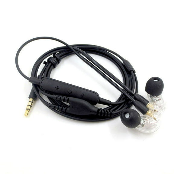 Remote Control Headphone Cable for Shure SE215 SE535 MMCX 4ft/1.2m, Black, Volume Control, Mic APPLAYERR Spare Part