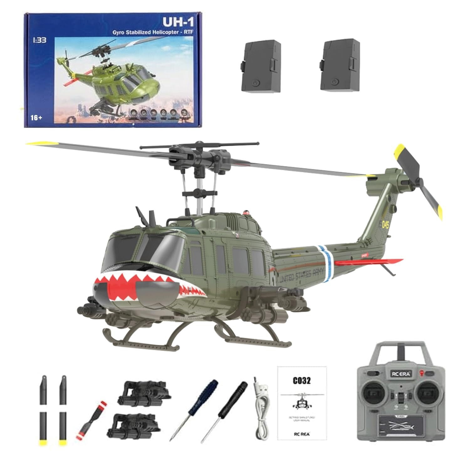 Remote Control Helicopter - 1/48 Scale RC Aircraft with 6CH Gyro Stabilization and Inverted Flight Capability for Adults