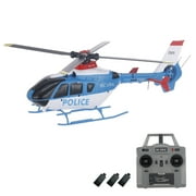 Remote Control Helicopter, 2.4G 6CH 6-Axis Gyro Optical Flow Localization Altitude Hold 1:36 Scale Remote Control Helicopter RTF with 3 Battery - Blue