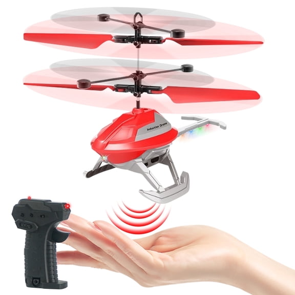 Remote Control Helicopter Hand-Controlled Mini DroneCosmic Drone RC UFO LED Flying Toys for Kids with 3.5 Channel RC Helicopters, Controller