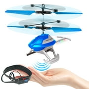Remote Control Helicopter Hand-Controlled Mini DroneCosmic Drone RC UFO LED Flying Toys for Kids with 3.5 Channel RC Helicopters, Watch control