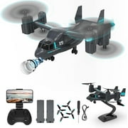 Remote Control Helicopter, LM19 Military RC Helicopter with Live Camera 720P for Military Fans, Flying and Land Gliding Mode, One Key take Off/Landing, RC Drone Helicopter Toys for Kids 8 10 12 15