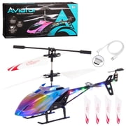 Lictin Remote Control Helicopter, 2.4GHz RC Helicopters with Colorful Lights, 3.5 Channel Aircraft Indoor Flying Toy, RC Plane for Kids Ages 8+