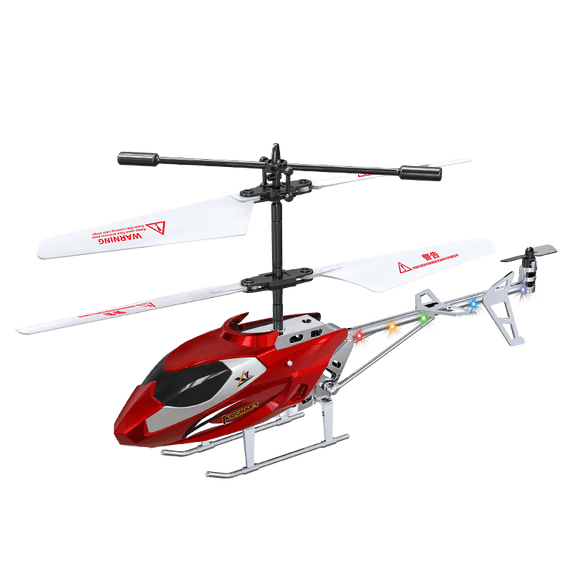 Remote Control Helicopter, Zzbeans USB Charging Crash Resistant RC Aircraft, 12M Range Gyro Stabilized Drone Toy with Low Power Protection, Red