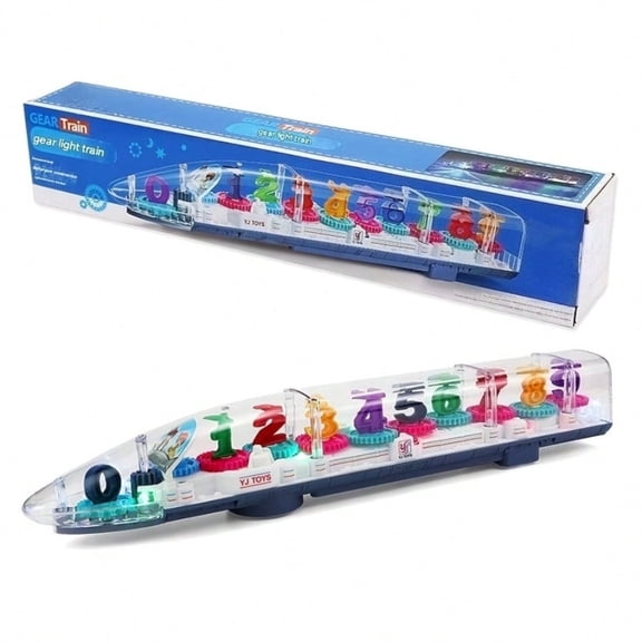High Speed Train Toy with Lights & Music, Battery Operated (Batteries Not Included) Inertial Railway Model for Kids Boys Girls Ages 3+