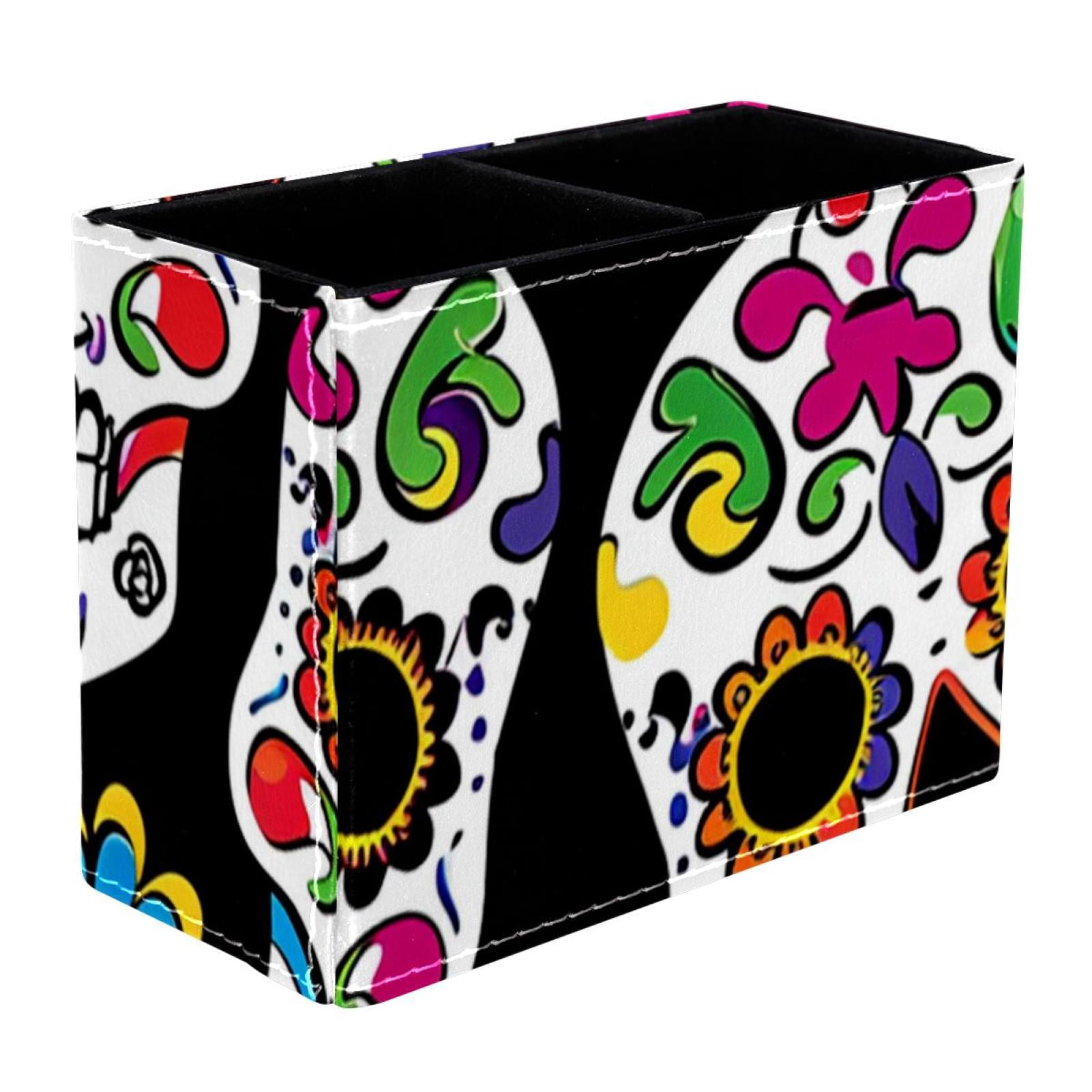 Remote Control Holder, Desktop Organizer, Faux Leather Remote Caddy