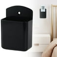 thumbnail image 1 of Remote Control Holder, Self Adhesive Remote Wall Holder, Remote Holder Wall Mount, Wall Mount Storage Box, 1Pcs TV Remote Holder, Black Small Remote Holder 2.56x1.38x3.94 In, 1 of 4