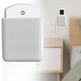 thumbnail image 1 of Remote Control Holder, Self Adhesive Remote Wall Holder, Remote Holder Wall Mount, Wall Mount Storage Box, 1Pcs TV Remote Holder, White Small Remote Holder 2.56x1.38x3.94 In, 1 of 4