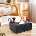 thumbnail image 1 of SouMaox Leather Desktop Organizer Stylish Tissue Box Holder Caddy Office Storage Bin for Coffee Table Nightstand Desk, 1 of 8