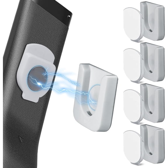 Remote Control Holder Wall Mount 5 Pack Magnetic Control Organizer Containers for TV Air Conditioning Remote Control Wall Hook Holder with Self Adhesive for Home Office School
