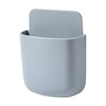 thumbnail image 1 of Remote Control Holder, Wall Mount Storage Box with Self-Adhesive Tape, No Drill Hanging Organizer for Phone Pens Sundries, Small Wall-Mounted Rack, 3.54x4.53in, 1 of 8