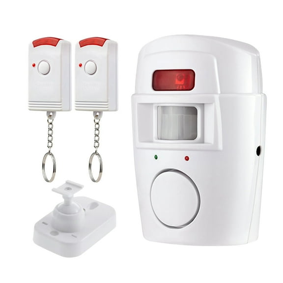 Remote Control Infrared Motion Sensor Alarm, Home Security System with Two Controllers, Wireless Infrared Detection Device, Boxed Home Protection Alert Kit