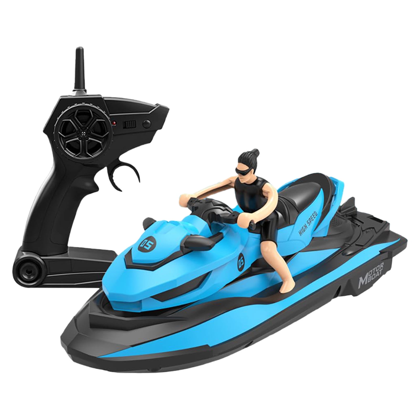 Remote Control Je T Ski With Driver High Speed 2.4G Hz RC Motorboat Water Toy Du Al Propellers Motorboat Model Toy Sh I P Toy With Control Range Remote Controlled Motorboat