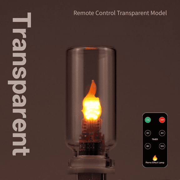 Remote Control LED Flame Flickering Candle Light - USB-Powered Mood Lighting for Car, Bedroom, Party Decor & Holiday Gifts (Christmas/New Year)
