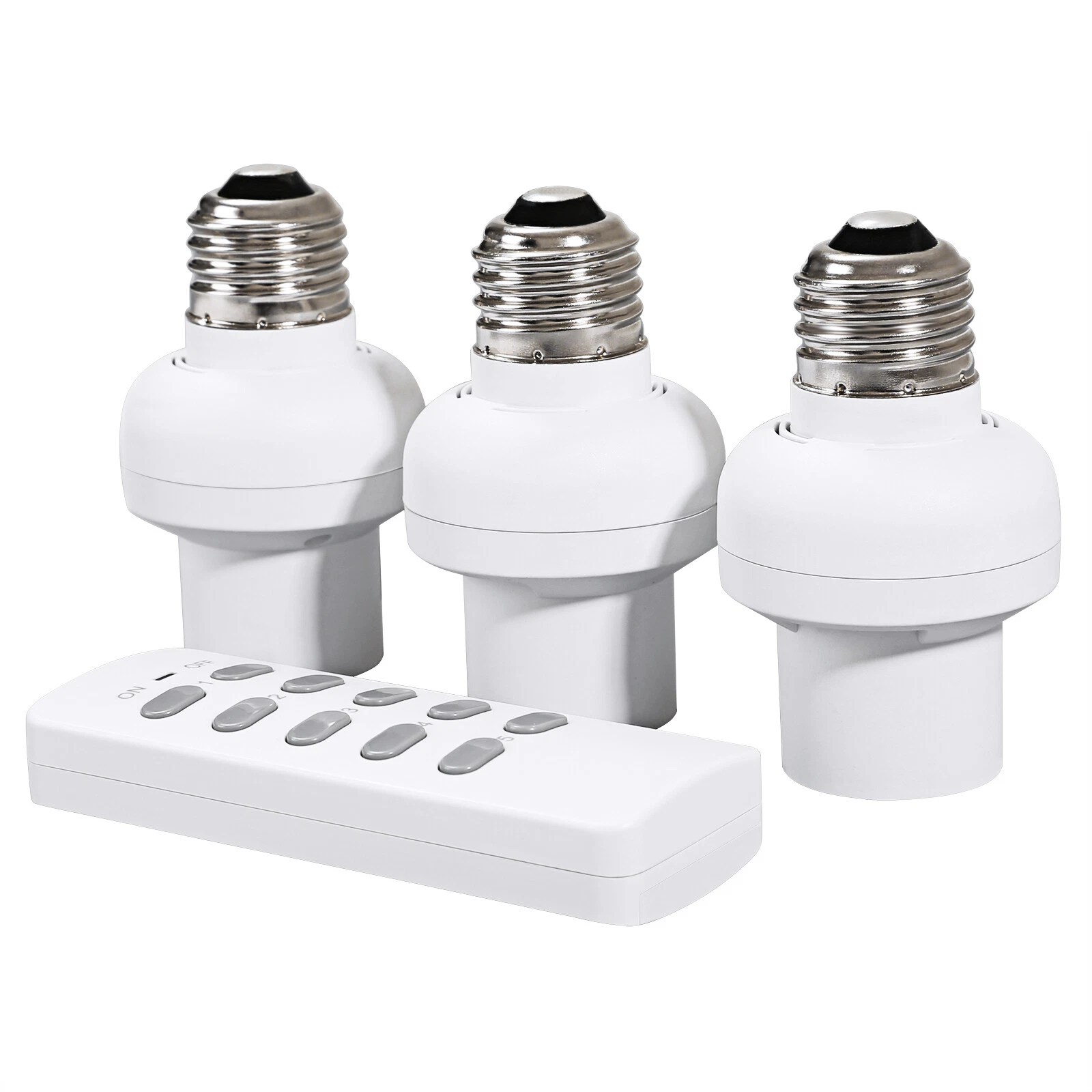 Remote Control Light Lamp Socket,Wireless Switch 3 Sockets 1 Remote ...