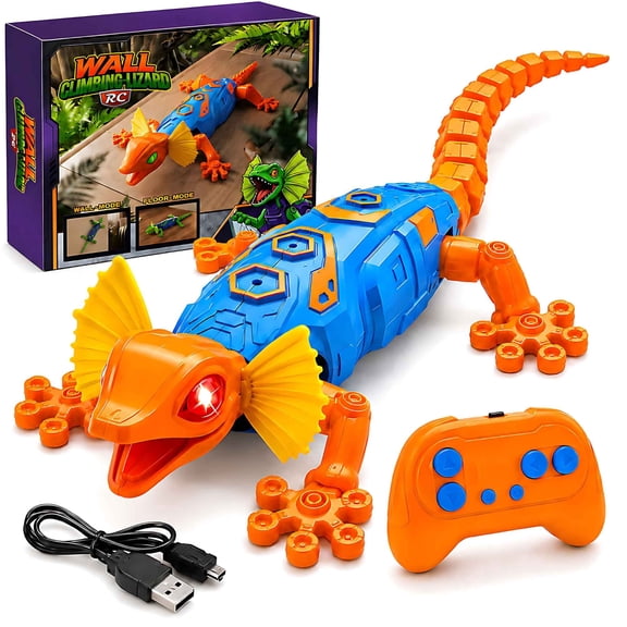 Remote Control Lizard That Climbs Walls, 2.4G Wall Climbing Toy with USB Charging for Smooth Walls, Glass, Ceilings and Floor Play for Boys Girls 3+