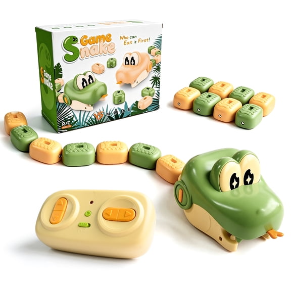 Remote Control Magnetic Snake Game Toy, Real-Life Arcade Snake Eating Itself Toy with Lights & Sound for Kids
