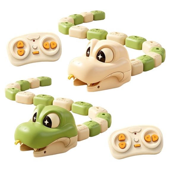 Remote Control Magnetic Snake Game Toy, Self-Growing Eating Snake Competitive Game with Light Sound, USB Rechargeable RC Toy