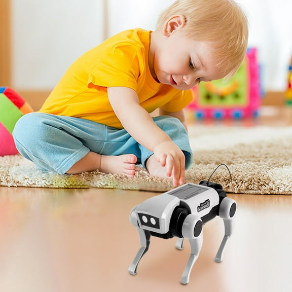 Remote Control Mechanical Dog Toy, DIY Buildable Robot Dog Kit with Simulation Design, STEM Educational Toy for Klds, Durable Plastic Construction for Indoor Outdoor Play