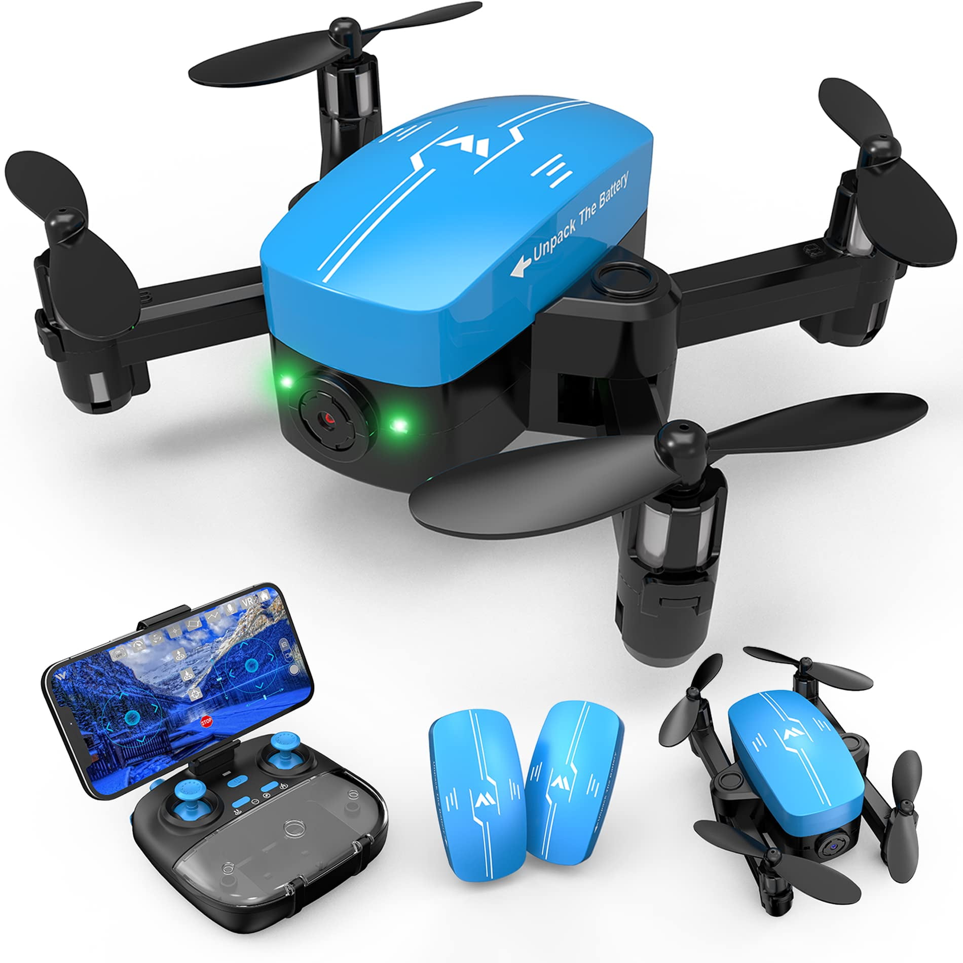 Holy Stone HS440 Foldable FPV Drone with 1080P WiFi Camera for Adult  Beginners and Kids; Voice Gesture Control RC Quadcopter with Modular  Battery for