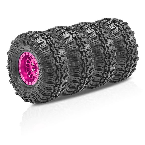 Remote Control Model Rubber Car Supplies Beadlock Wheel Mud Terrain Tires Set Wheel Tires Detachable Fine Car Parts