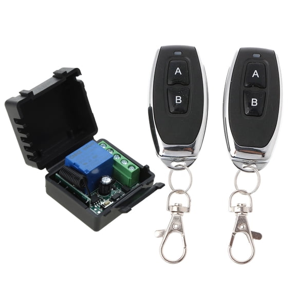 Remote Control Module 12V 1CH Channel with 2 Transmitter Learning Code for Garage Door Control