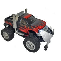 Remote Control Monster Truck for Kids – 1:16 Scale Big Wheels Pickup, Off-Road RC Toy Truck with Working Lights, Durable All-Terrain Vehicle, Fun Gift for Boys & Girls