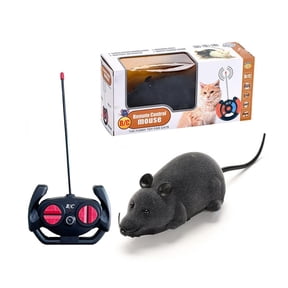 Remote Control Mouse Pet Toy, Realistic RC Rat for Cats to Chase, Interactive with 4 Channels