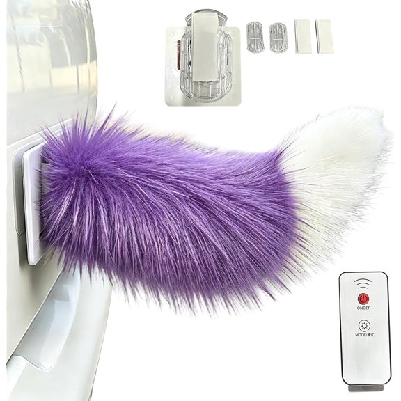 Remote Control Moving Car Tail, Plush, Universal Fit, Vehicle Exterior Accessory