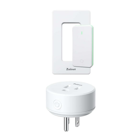 Remote Control Outlet Plug Switch, Buckle Design & Removable Wireless Light Switch, No Wiring Needed, 300 ft, 15A/1500W, Programmable, for Household Appliances