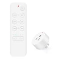thumbnail image 1 of Remote Control Outlet Switch,NineLeaf Remote Light Switch,Remote Control Outlet Plug Adapter with Remote for Lamps and Household Appliances,No Wire Required,Up to 500 FT Long Range,15A/1500W, 1 of 8