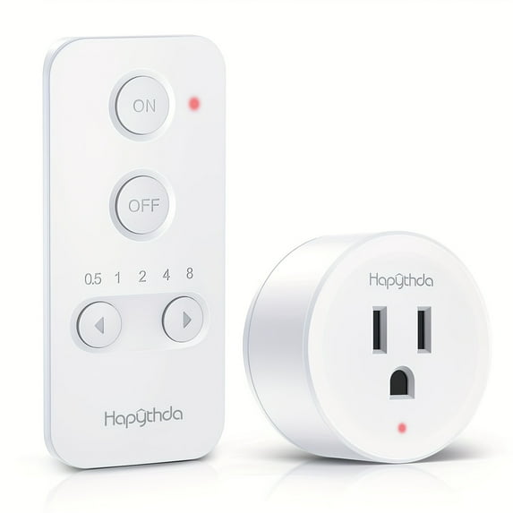 Remote Control Outlet, Wireless Remote Light Switch, Remote Outlet with Timer, 500ft Range Timer Outlet Plug, 15A/1500W Remote Plug in On/Off Switch, for Lamps, Fans, Appliances