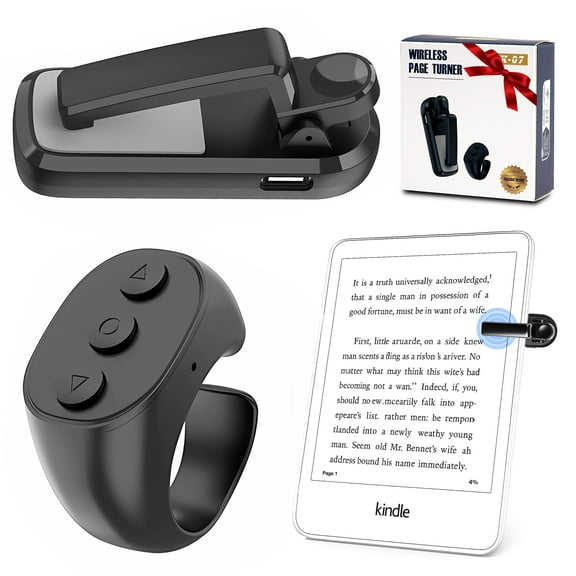 Remote Control Page Turner for Kindle Paperwhite, Camera Camcorder Remote Control, Page Turner Clicker for ipad Tablets Reading Novels, Ideal Valentines Gift