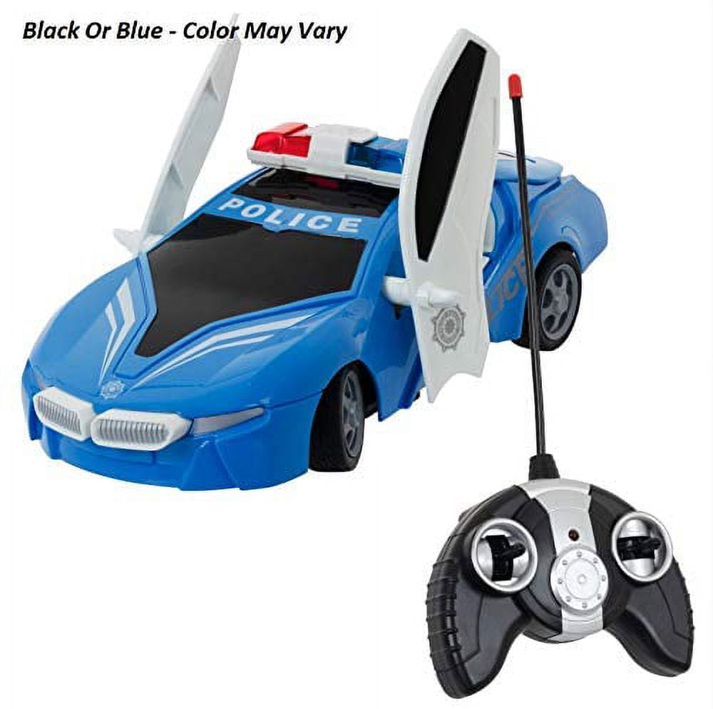 Remote Control Police Car With Opening Doors LED Headlights Radio