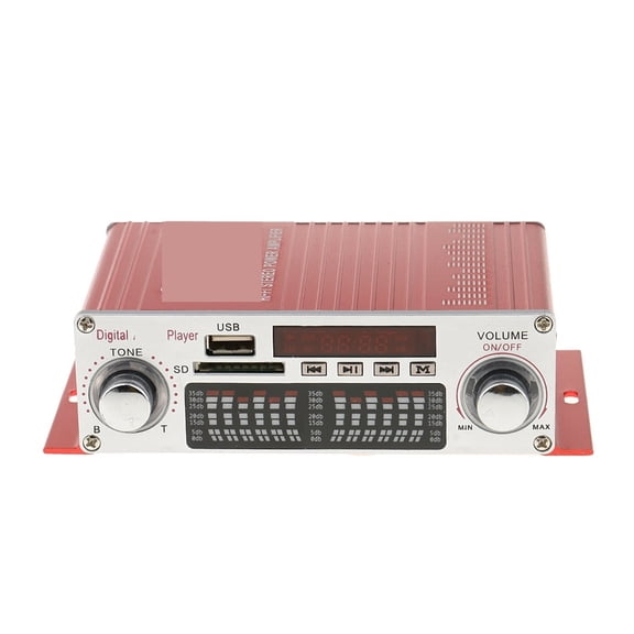 Remote Control Power Amplifier Board 12V Digital Stereo Amp USB Input for Car and Motorcycle System ,Bass & Treble Control