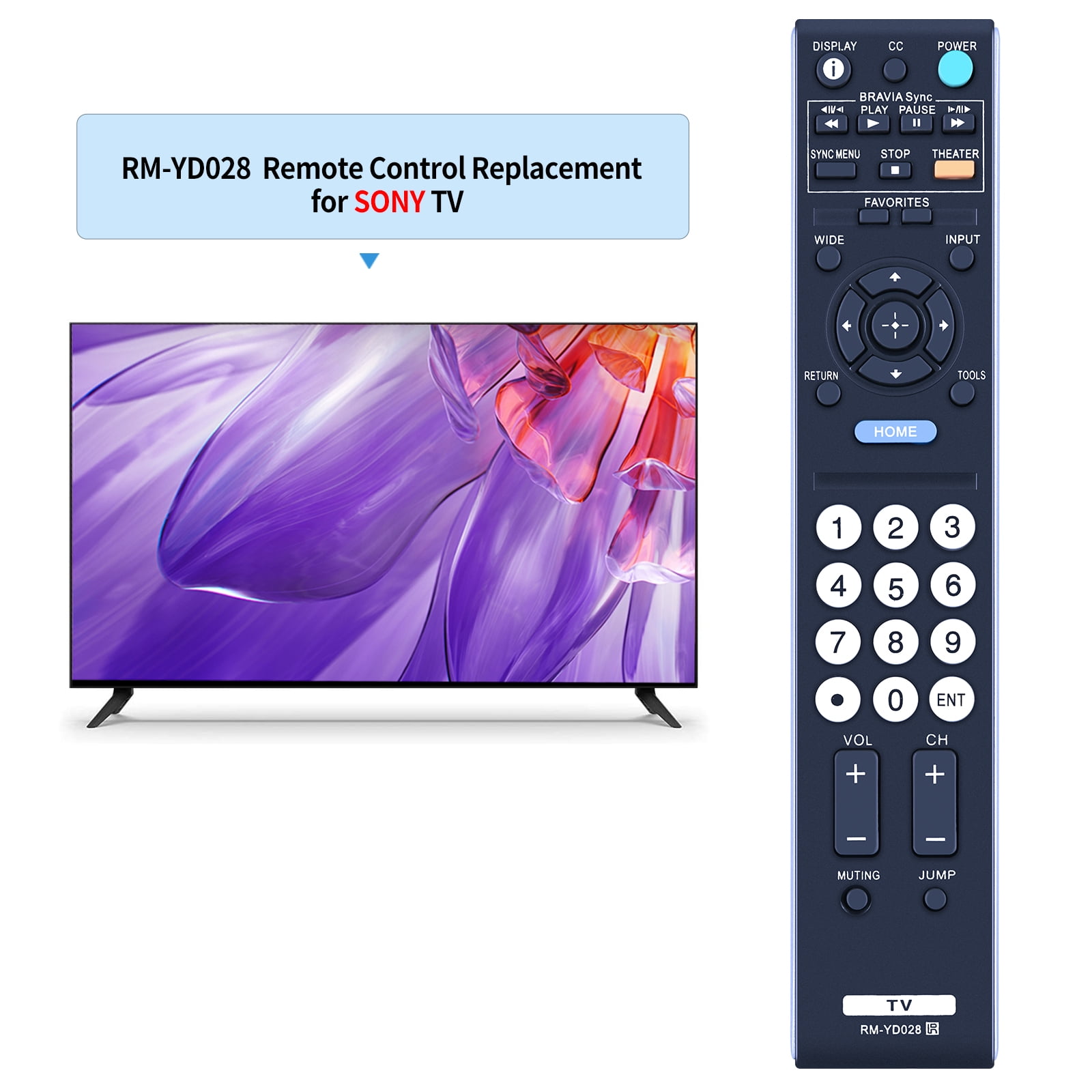 Remote Control Replacement fit for Sony Bravia LCD LED Digital Color TV