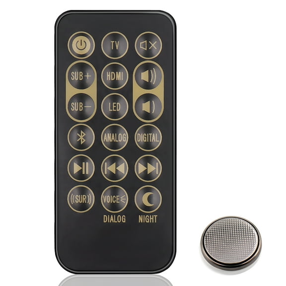 Remote Control Replacement with Klipsch RSB-3 RSB3 R4B Sound Bar Speaker (with Battery)