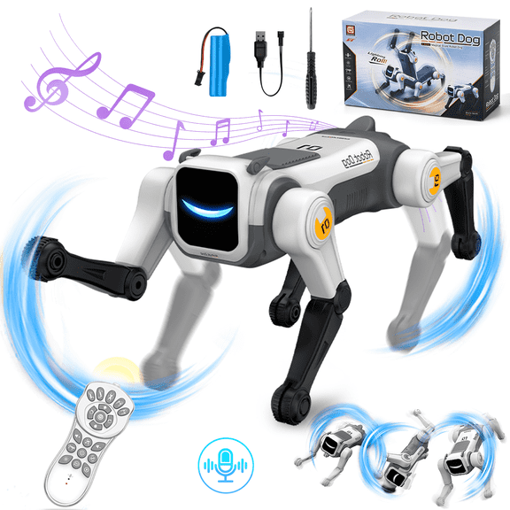 Remote Control Robot Dog Toy – Electric Dog Pet, Programming, Dancing, Singing, Great Birthday Gift for Kids