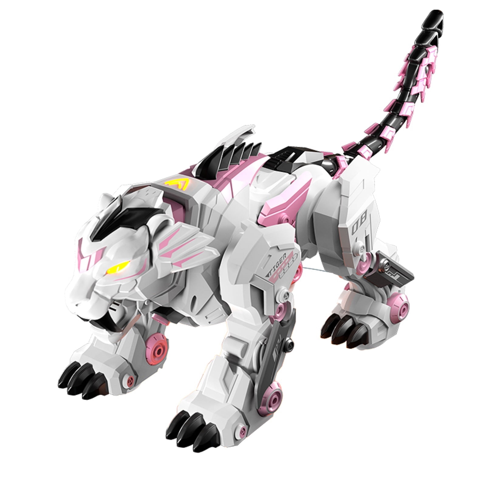 Remote Control Robot Tiger Toy, 2.4G RC Interactive Mechanical Tiger with Voice Control, Touch Sensing, Programmable Stunts, Music & Story Educational Robot for Kids Boys Girls