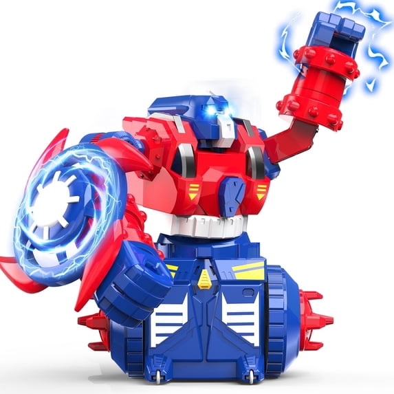 Remote Control Robot Toys, Fighting Robot 360-Degree Rotatin, with Shields and Realistic Sound Effects, Dueling Robots for Kids Ages 6-8, Red