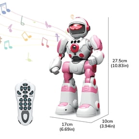 RC Robot Toys for Kids with Gesture Sensing Programmable & Intelligent Voice for Age 3+ Gifts(Red)