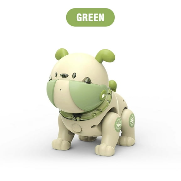Remote Control Robotic Dog Toy for Kids 3-5  Sing & Dance Touch - Sensitive Interaction Voice Recording with 4 Voice Effects Boys Girls for Birthday Christmas & Easter-Green