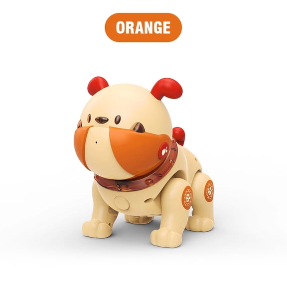 Remote Control Robotic Dog Toy for Kids 3-5 Sing & Dance Touch - Sensitive Interaction Voice Recording with 4 Voice Effects Boys Girls for Birthday Christmas & Easter-Orange