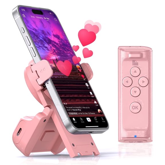 Bluetooth Remote Control With Phone Stand, Page Turner and Camera Shutter for Kindle App, Iphone, Ipad, Android, Ios and Tablet